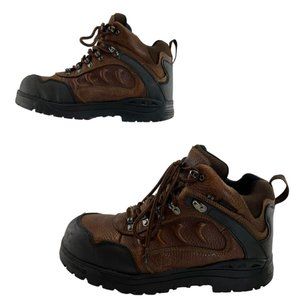 Men's Tego Pro Brown & Black Leather Lace Up Safety Toe Work Boots Size 10
